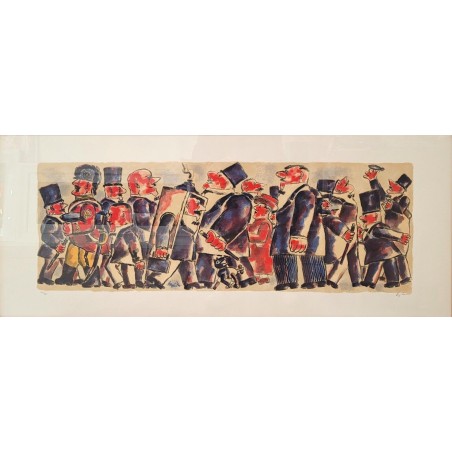 Franz Borghese Serigrafia La grande folla