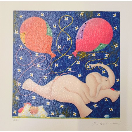 Beppe Francesconi serigrafia  La fretta