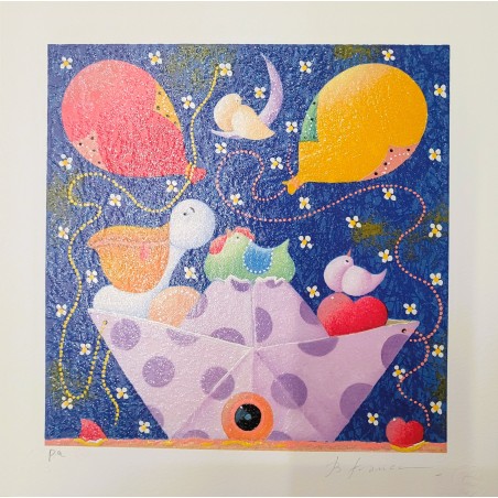 Beppe Francesconi serigrafia  Il viaggio