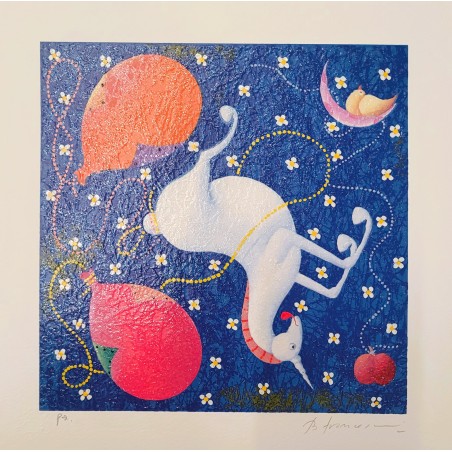 Beppe Francesconi serigrafia  La leggerezza