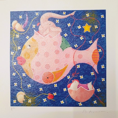 Beppe Francesconi serigrafia  In viaggio