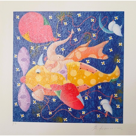 Beppe Francesconi serigrafia  Il coraggio