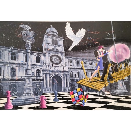 Mauro Paparella Serigrafia materica Scenes From A Dream N. 102