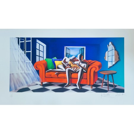 Mark Kostabi Serigrafia The breeze of tranquility