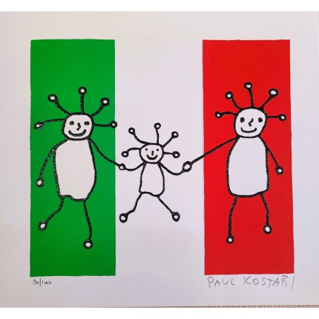 Paul Kostabi serigrafia  Sprkl Italy