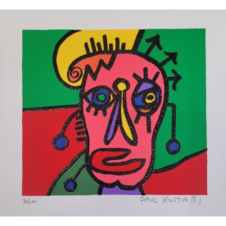 Paul Kostabi serigrafia  Cromatic musing