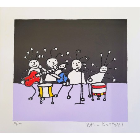 Paul Kostabi serigrafia Sprkl Band