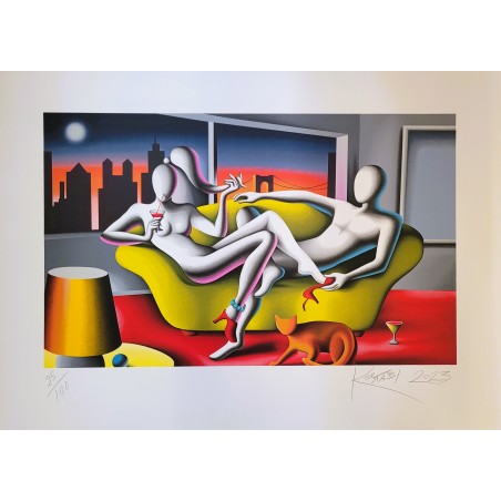 Mark Kostabi  Serigrafia " Perfection at Twilight "