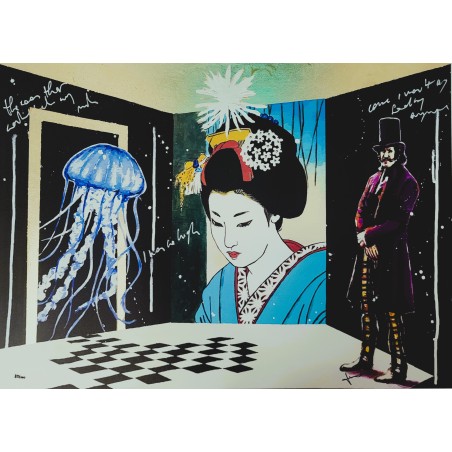 Sante Muro serigrafia su cartoncino  Caustic Love