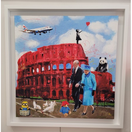 Renè Tecnica mista " British Stroll "