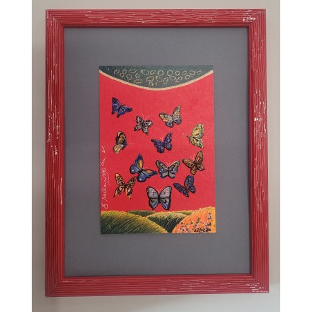 Meloniski da Villacidro Serigrafia Retouchè Volo surreale