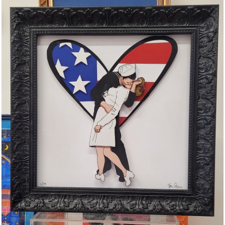 Max Ross Serigrafia su pannello piuma 3D Retouchè Bacio