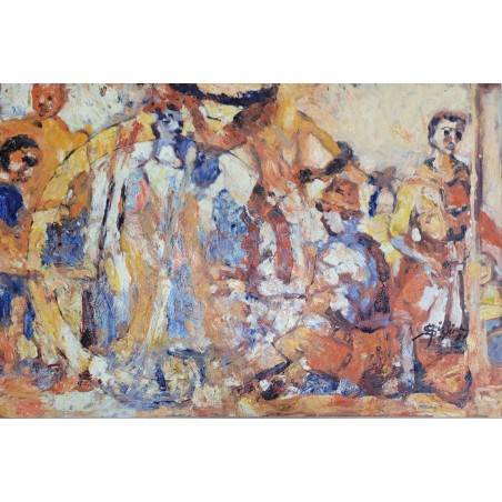 Salvatore Miglietta Mista su masonite Pescatori