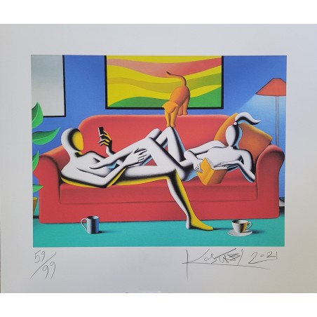 Mark Kostabi  Serigrafia  The perfect moment