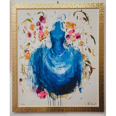 Luca bellandi Serigrafia  su cartoncino rigido - " Blue Days "