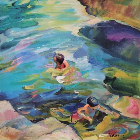 Claudio Malacarne serigrafia su cartoncino rigido " Paradise "