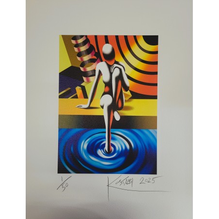 Mark Kostabi  Serigrafia Contact point
