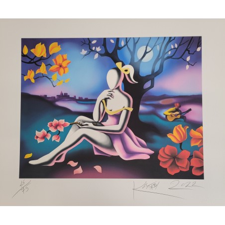 Mark Kostabi  Fine Art  Giclèe   Moonlight and Magnolia