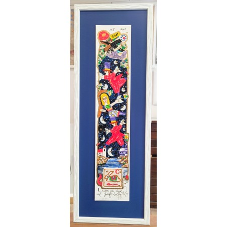 Francesco Musante  Serigrafia polimaterica Ladri di lune