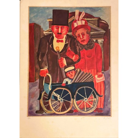 Franz Borghese  Litografia a colori Senza Titolo