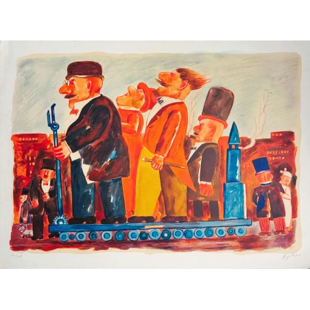 Franz Borghese Litografia a colori Senza Titolo