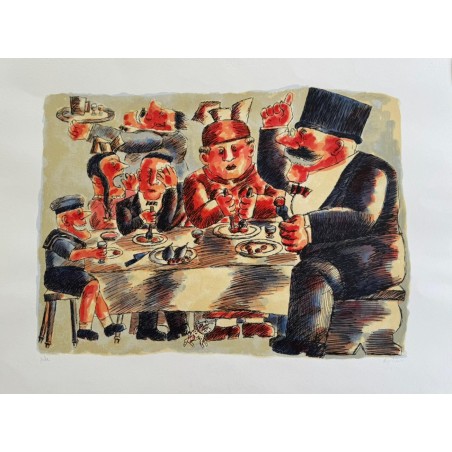 Franz Borghese Serigrafia Colazione all'aperto