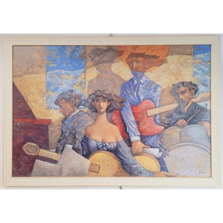 Giampaolo Talani  Serigrafia " Musicisti Jazz III "