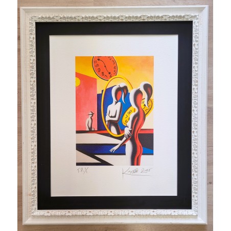 Mark Kostabi Serigrafia UV  new reflex  ( soggetto unico)