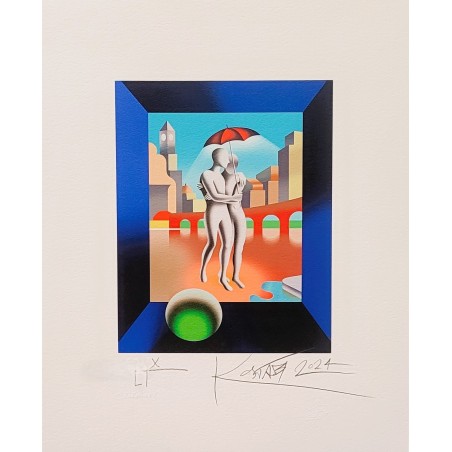 Mark Kostabi  Serigrafia  Forever Again