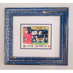 Francesco Musante  Serigrafia polimaterica Amico gatto