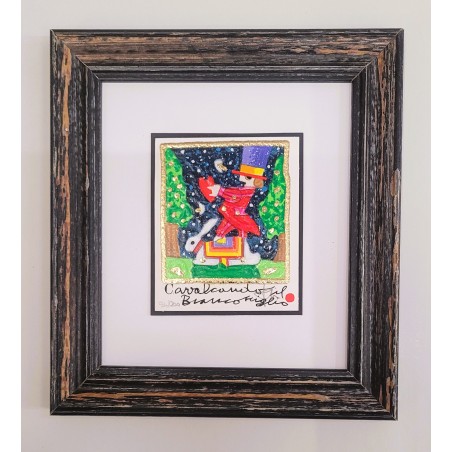 Francesco Musante serigrafia Cavalcando bianconiglio