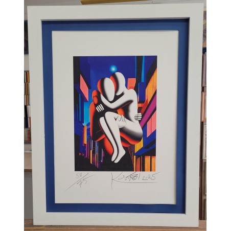 Mark Kostabi  Serigrafia UV  Futures Entwined
