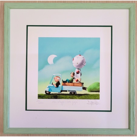Diego Santini  Giclèe art print   In viaggio con papà !