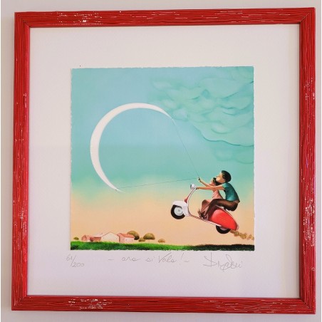Diego Santini  Giclèe art print  Ora si vola !