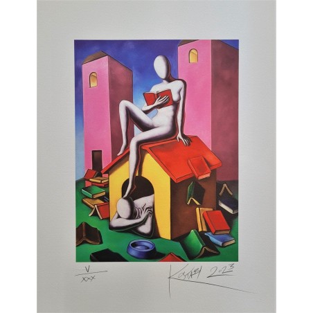 Mark Kostabi  Fine Art  Giclèe " Pink Domination "