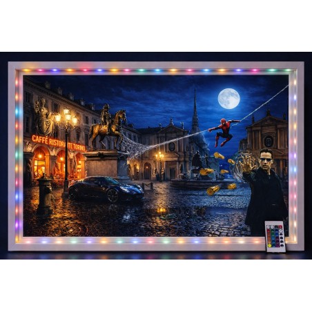 Pier Serigrafia UV su cartone rigido con interventi in resina Turin Reloaded