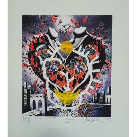 Mark Kostabi - Paul Kostabi - Tony Esposito  Fine Art  Giclée Implosion