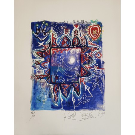 Mark Kostabi - Tony Esposito  Fine Art  Giclée The Shape of Trance