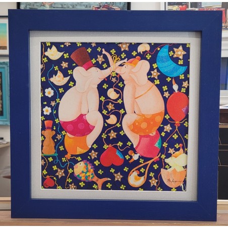 Beppe Francesconi Fine art giclèe polimaterico retouchè su cartoncino rigido Noi due